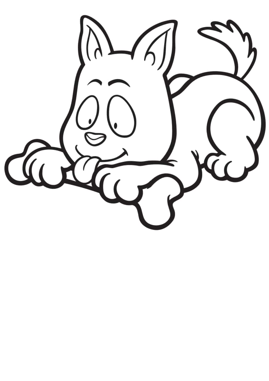Animal Puppy Outline Kids Tracing Shape Pdf Free Vectors